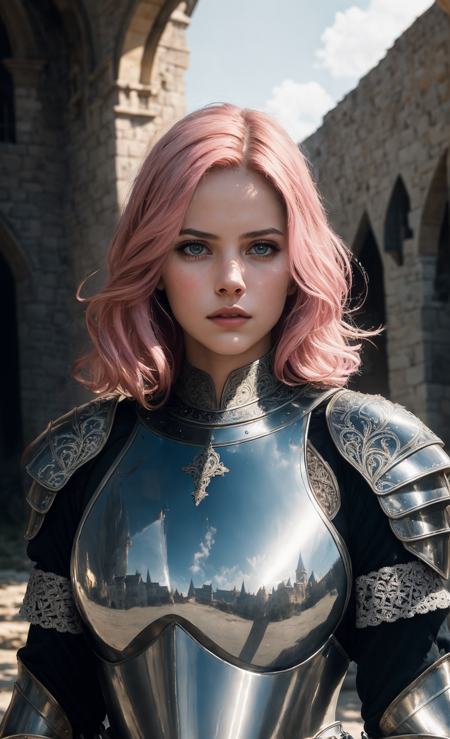 00942-5775692-(masterpiece), (extremely intricate_1.3), (realistic), portrait of a girl, pink hair, the most beautiful in the world, (medieval.png